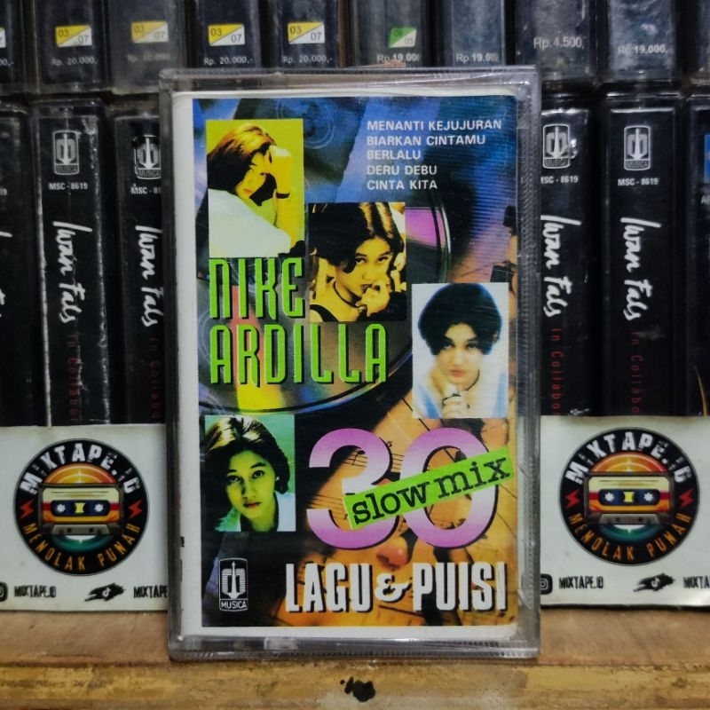 Kaset Pita - Nike Ardilla - 30 Slow Mix - Lagu & Puisi - Radio Tape - Kaset - Radio - Pemutar Kaset 
