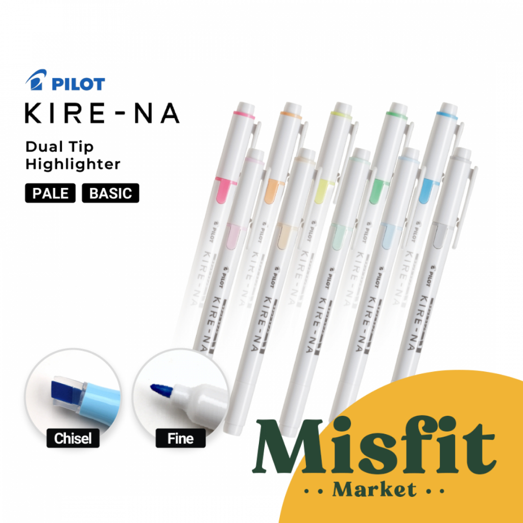 

Pilot KIRE-NA Dual-Tip Highlighter Single Marker Spidol Stab*lo KIRENA SET