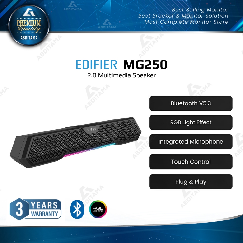 EDIFIER MG250 Portable Speaker 5W Bluetooth USB-A RGB Mic Built-in