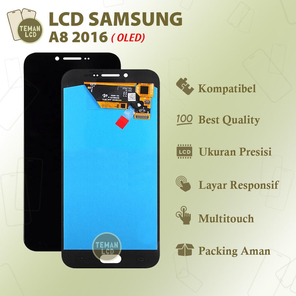 LCD Samsung A8 (A810) 2016 OLED - Original 100% Fullset Touchscreen