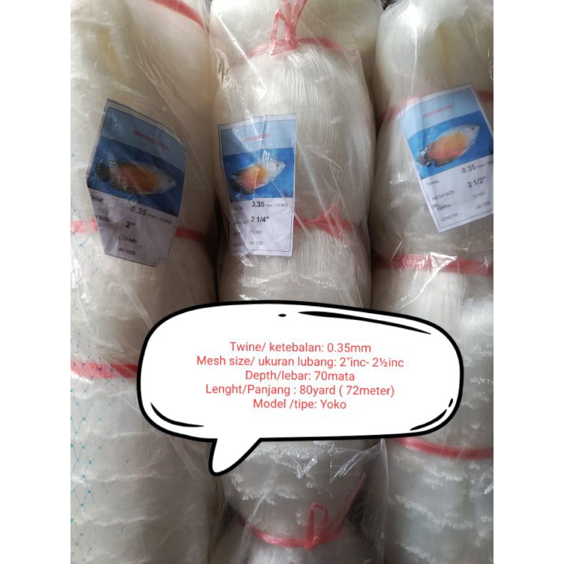 Jaring ikan/jaring senar tebal 0.35mm