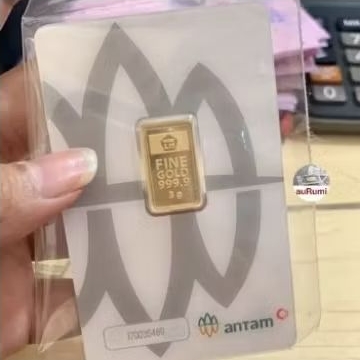 Antam 3 gram 100% Asli emas mini gold logam mulia
