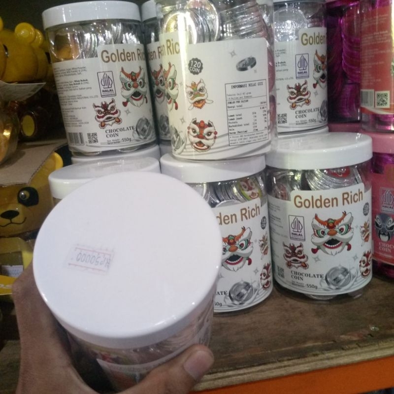 

coklat koin golden rich toples sedang