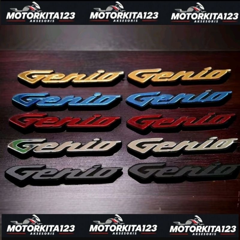 Aksesoris Emblem Timbul 3D Akrilik logo Motor Honda tulisan nama GENIO tahun 2019 2020 2021 2022 202