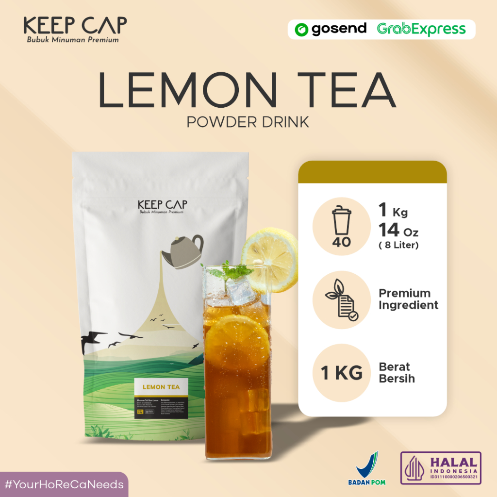 

Keep Cap Powder Lemon Tea - Bubuk Minuman Teh rasa Lemon