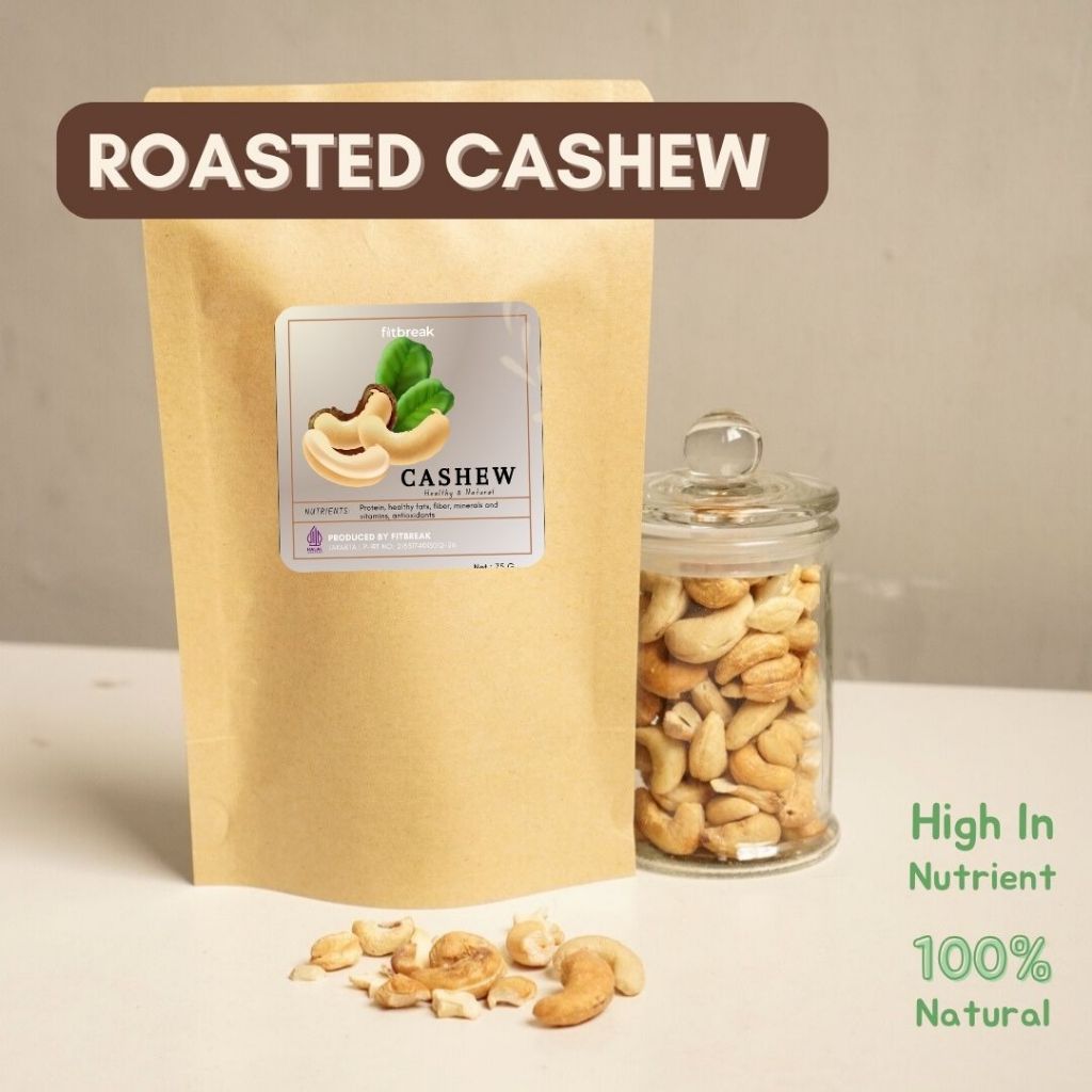 

Kacang Mede Panggang 75g Snack Sehat Alami Sumber Protein Rendah Gula Keto