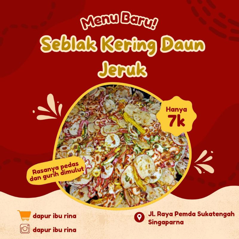

SEBLAK SUNDA GARING SEUHAH MIX DAUN JERUK 100 gr