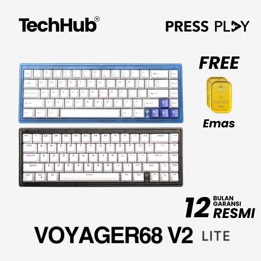Press Play Voyager68 / Voyager 68 Lite Wired Mechanical Keyboard by Pressplay
