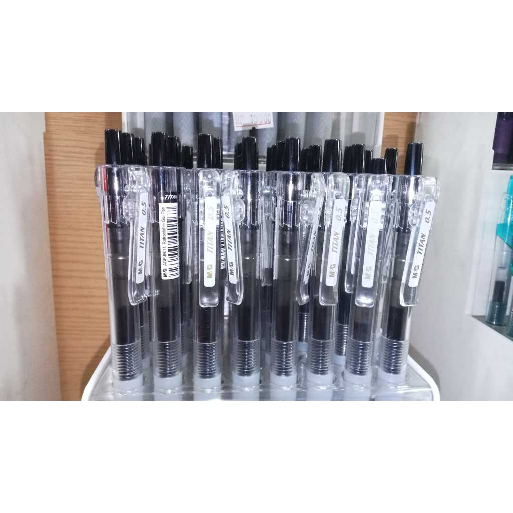 

M&G Titan Retractable Gel Pen 0.5mm Black AGPJ9071 Pulpen Gel SATUAN