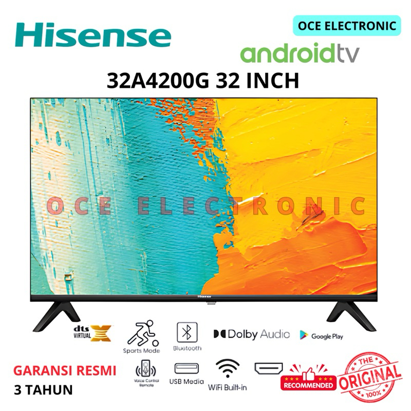 HISENSE LED TV 32A4200G 32 INCH SMART ANDROID TV