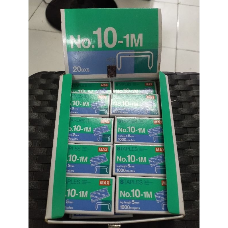 

isi Staples max no.10 1m 1 box isi 20 kotak kecil