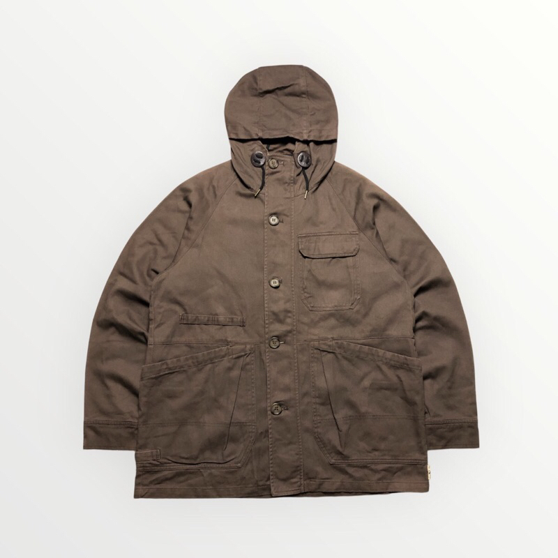 FieldCore Cotton Camping Wear Workman Parka Jacket Brown