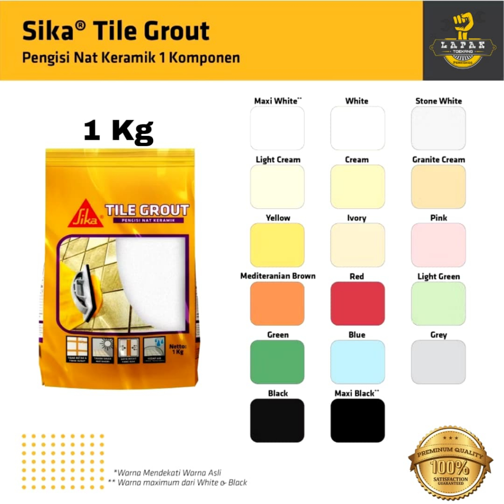 Sika Pengisi Nat Keramik Oker Semen nat 1kg Warna