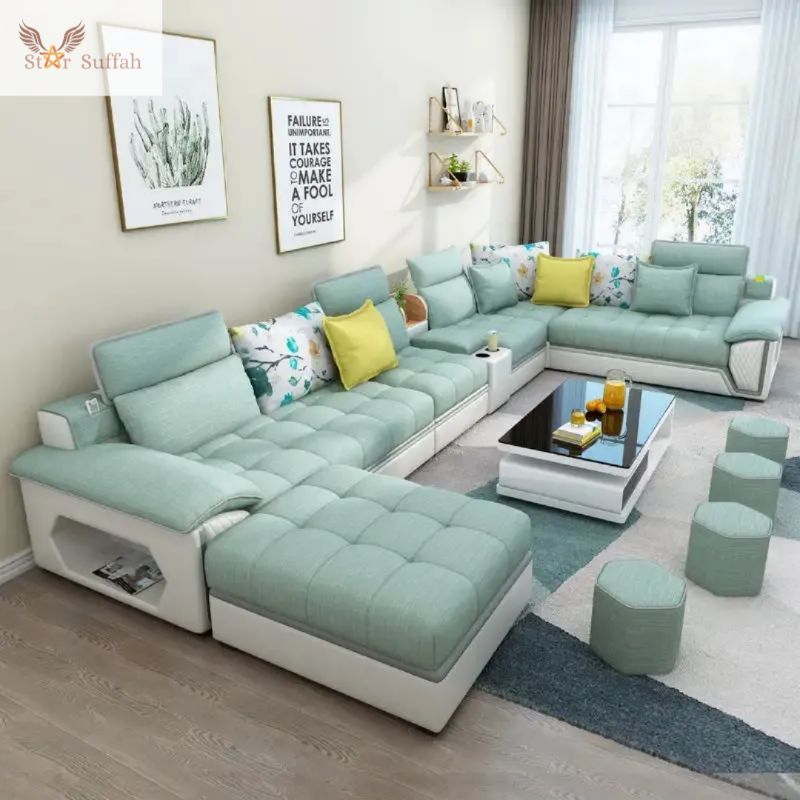 Sofa letter U - Sofa sudut tamu modern style - Kursi sofa santai