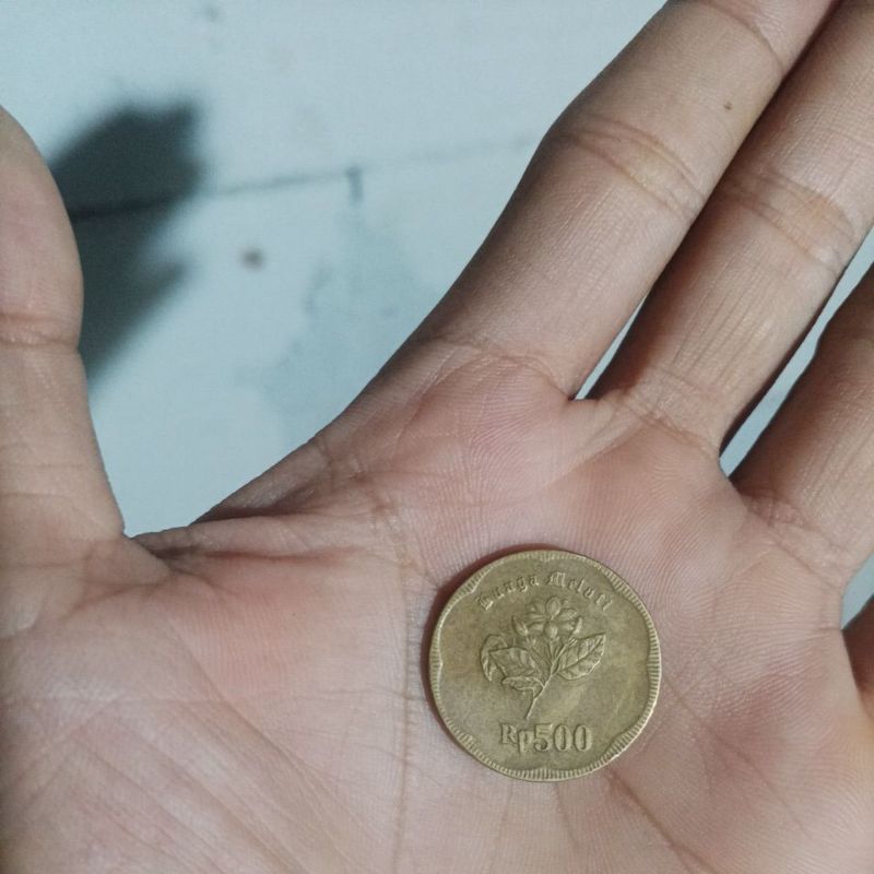 Uang koin 500 melati Th 1991