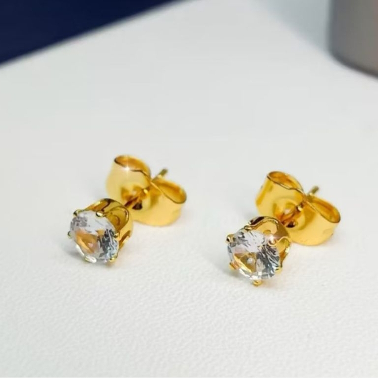 ANTING TUSUK GIWANG DEWASA TITANIUM MATA SATU GOL ANTI LUNTUR