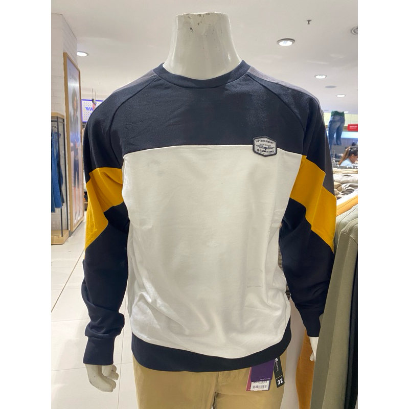 EMBA CREWNECK PRIA SLIMFIT BAHAN KATUN 100% ORIGINAL BY MATAHARI ( S-XL )