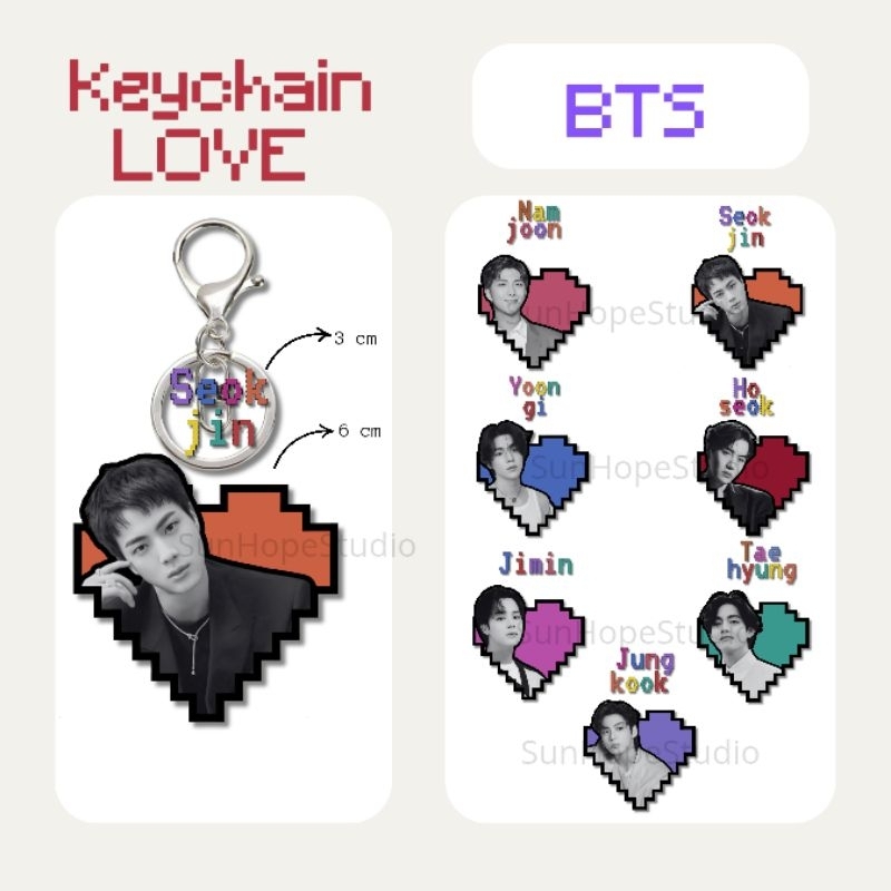 Keychain Love Akrilik Kpop BTS