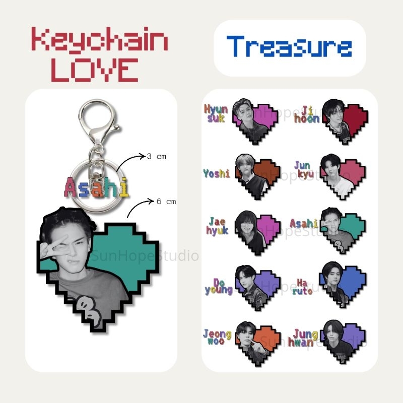 Keychain Love Akrilik Kpop Treasure