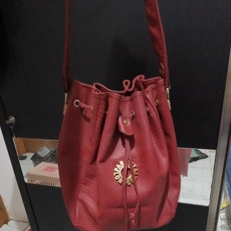 Tas Bag Hobo Serut Maroon Murce Fashion Second Preloved