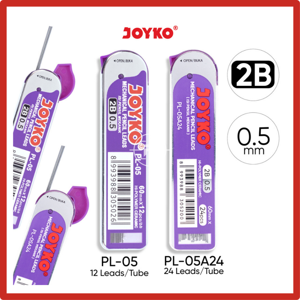 

Isi Pensil Mekanik 2b joyko 0,5 / Joyko Isi Pensil Mekanik (ISI 24 PCS) PL-05A24 0.5mm 2B / Pencil Lead Refill pensil mekanik/ Pencil Lead Isi Pensil Mekanik PL-05 2B 0.5 mm Joyko (PCS) / Pensil Mekanik