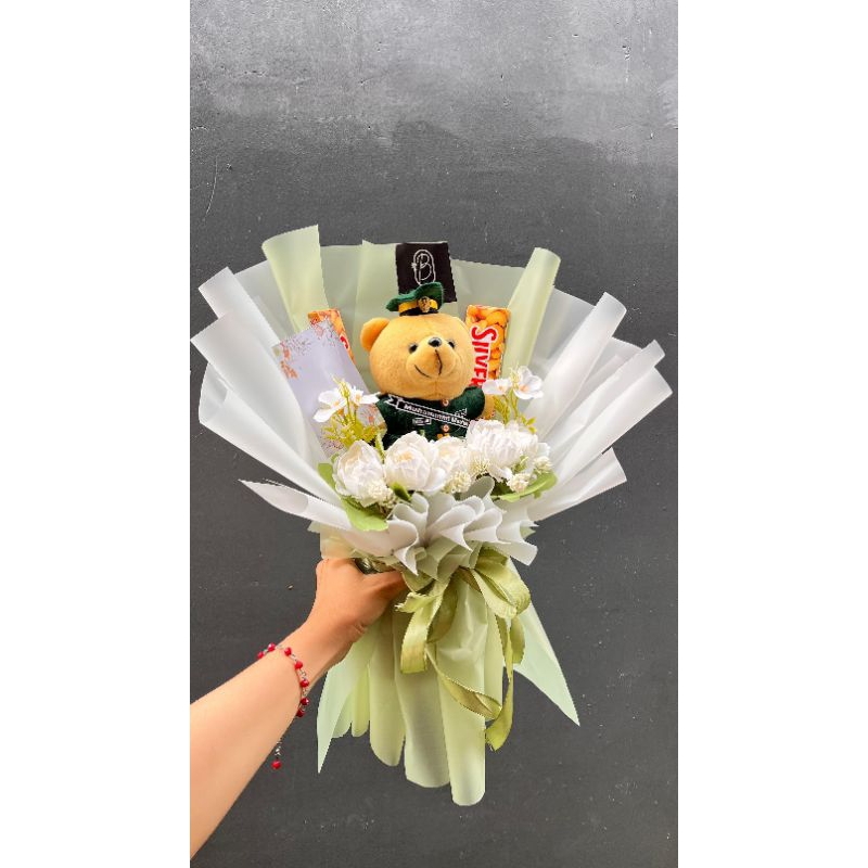 BuketBonekaBungaCoklat