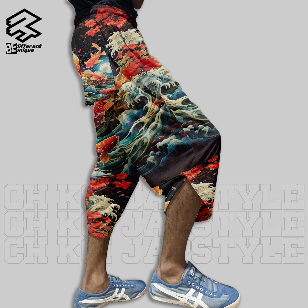 Harem Pants / Celana Harem Casual Pria Wanita Motif Fullprint Koi Japstyle