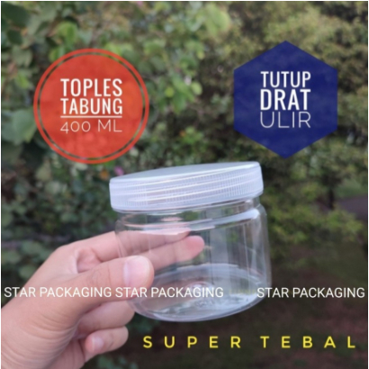 Toples 400ml Toples Plastik 400ml Toples Tabung Silinder 400ml
