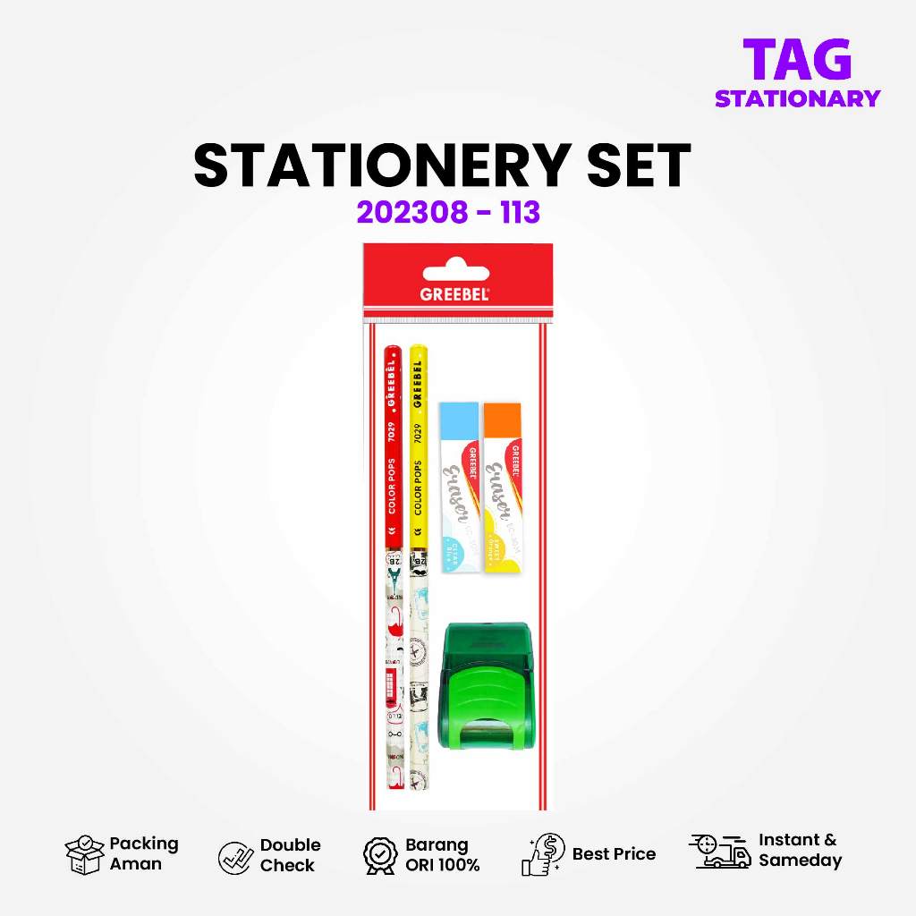 

GREEBEL Paket Alat Tulis / Stationery Set 202308-113 / Timur Agung Grosir