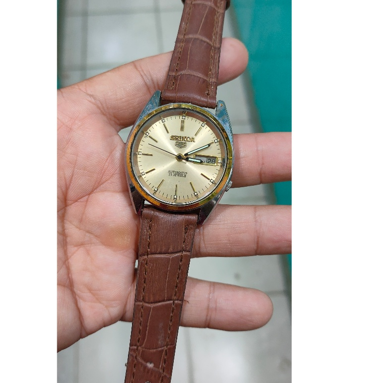 jam tangan pria seiko 5 otomatis klasik vintage normal
