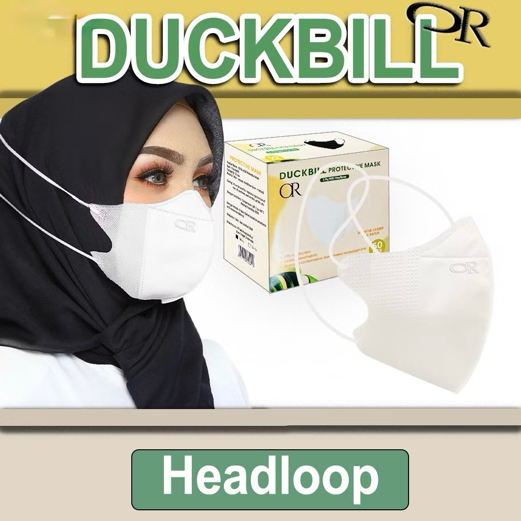 MASKER DUCKBILL HIJAB MIX  WARNA / DUCKBILL HEADLOOP WARNA
