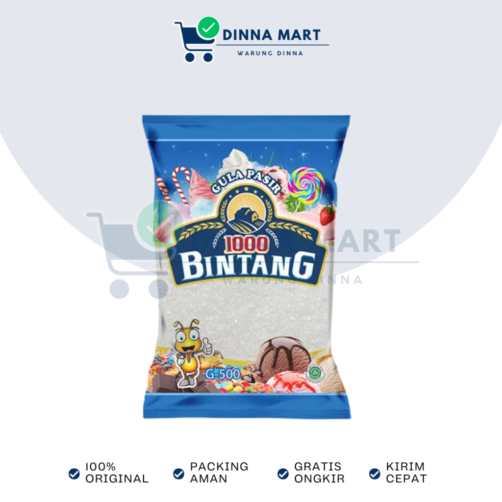 

Gula 1000 Seribu Bintang 450g / 900g – Kristal Putih Halus