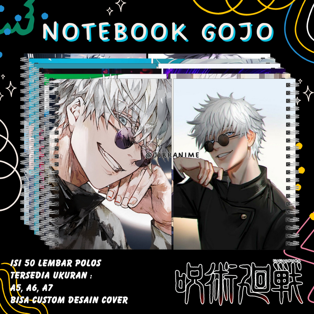 

NOTE BOOK GOJO JUJUTSU KAISEN / NOTEBOOK GOJO JUJUTSU KAISEN / BUKU CATATAN GOJO JUJUTSU KAISEN