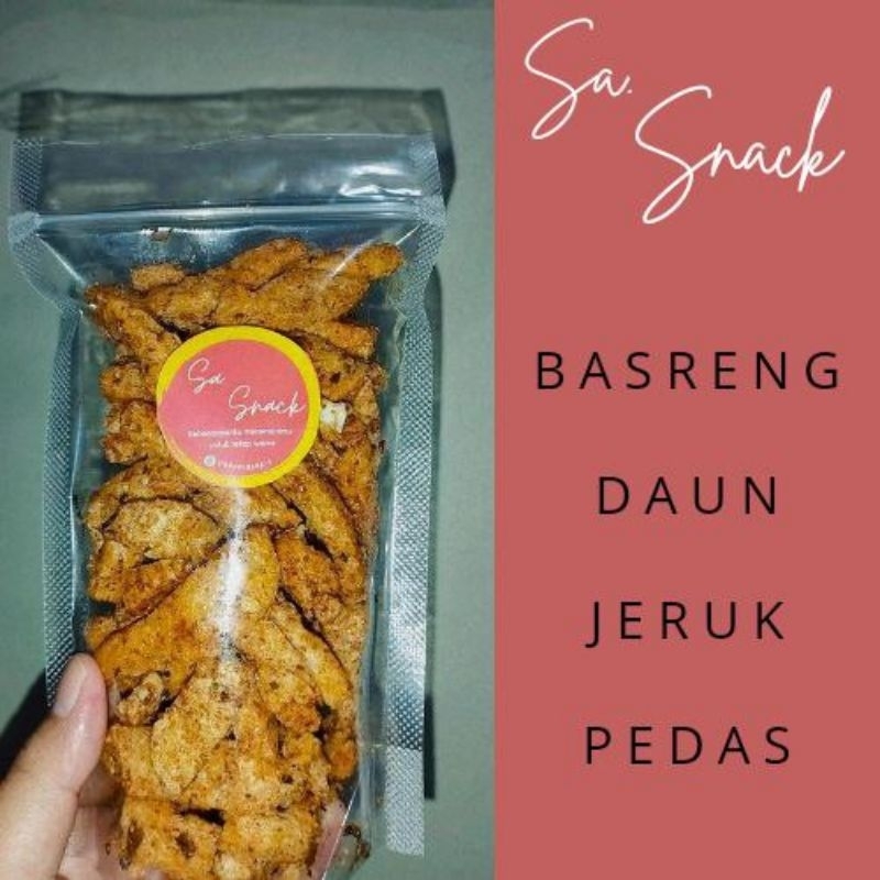

Basreng daun jeruk pedas dan original gurih renyah
