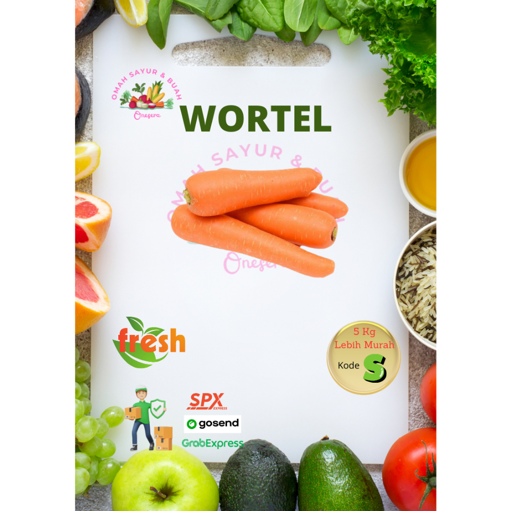 

Onesera | Sayur Wortel Segar | kemasan Packing ( S )