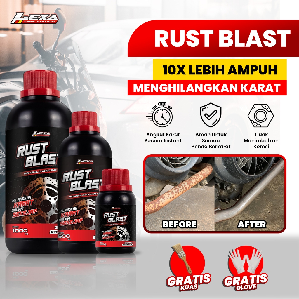 LEXA Rust Remover Rust Blast Penghilang Noda Kerak Dan Karat Bonus Cairan Anti Karat