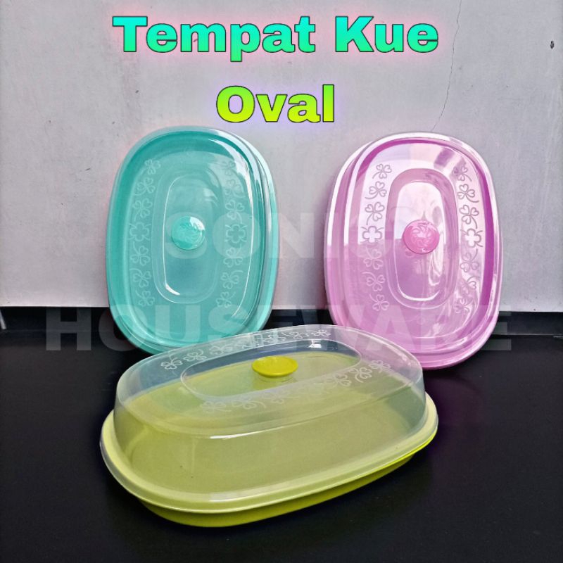 Tempat Kue Kapsul Capsule Tempat Makanan Oval Roti Bolu Gorengan Hijau Lime Tosca Pink Plastik Serba
