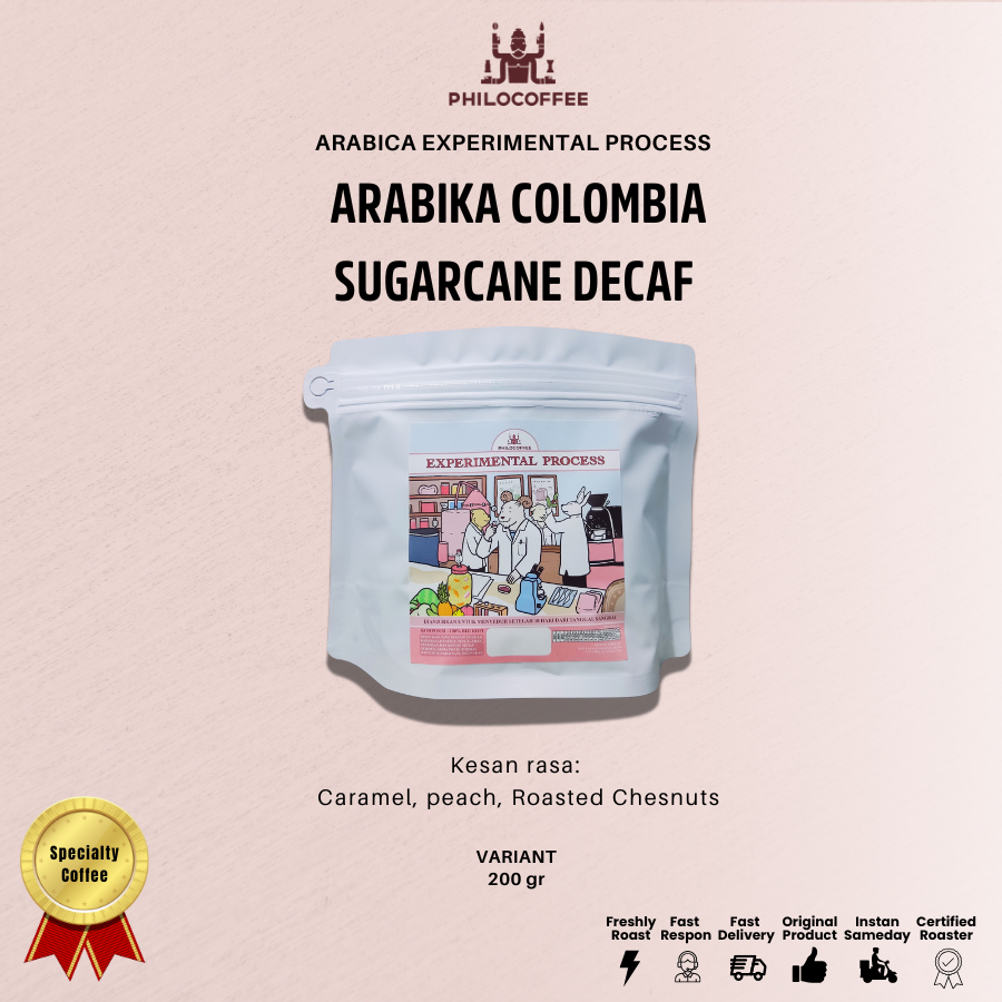 

Kopi Arabika Colombia Sugarcane Decaf 200gr | Arabica Coffee - 200gr, Kopi Impor | Biji Kopi
