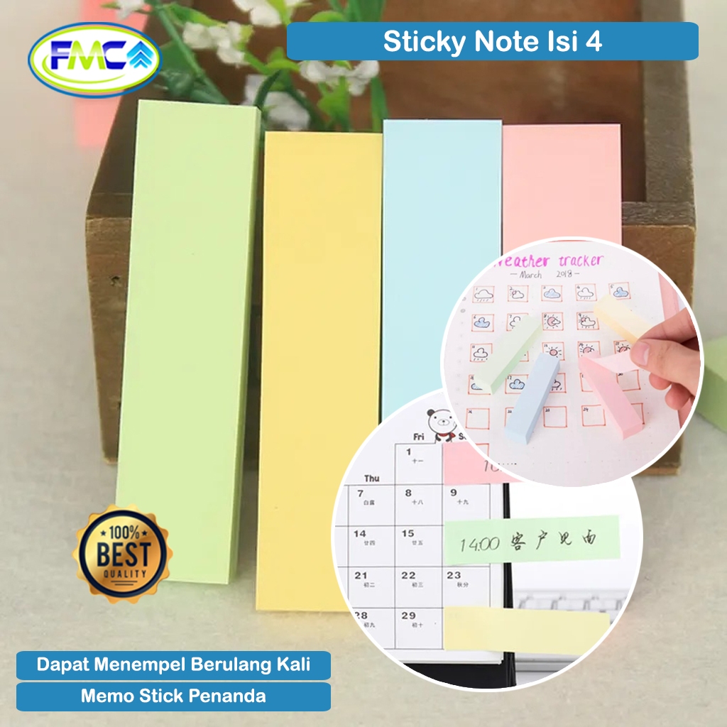 

Memo Stick Index Tab Penanda Warna Isi 4 Stiker Label Memo Catatan Tempel Note Pad Stationery Sekolah Perlengkapan Kantor Murah Sticky Notes Memo Penanda Pengingat Kertas Buku Tempel