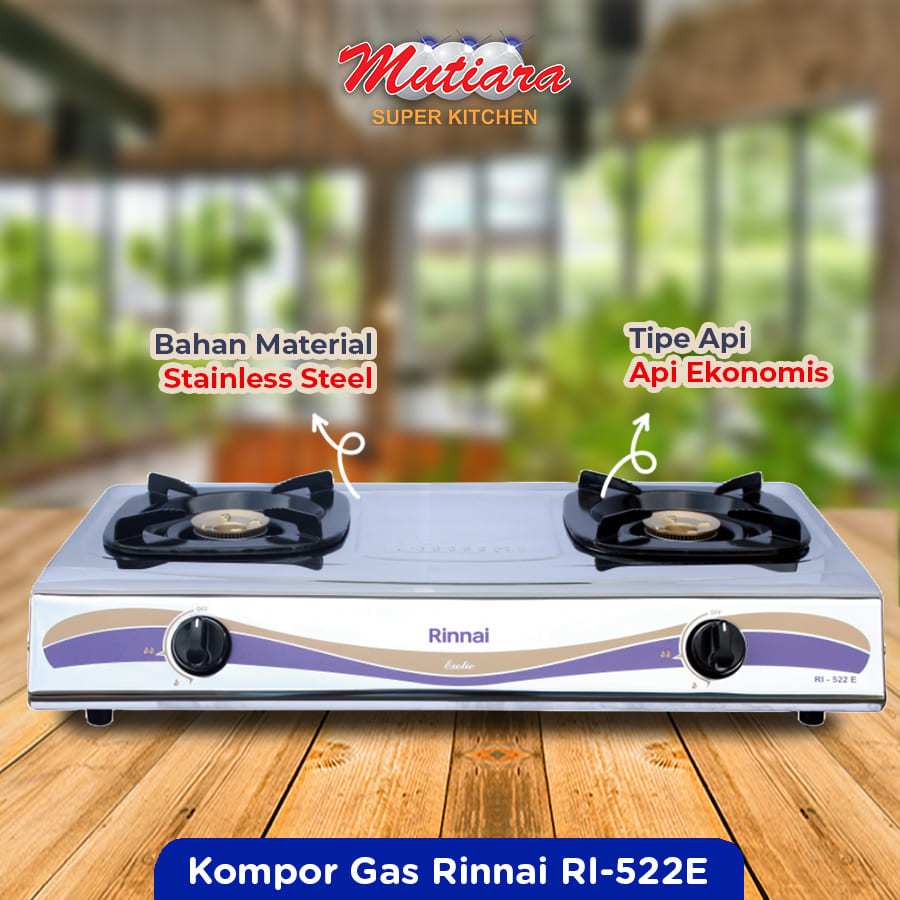 Kompor Gas Rinnai Dua Tungku RI-522E