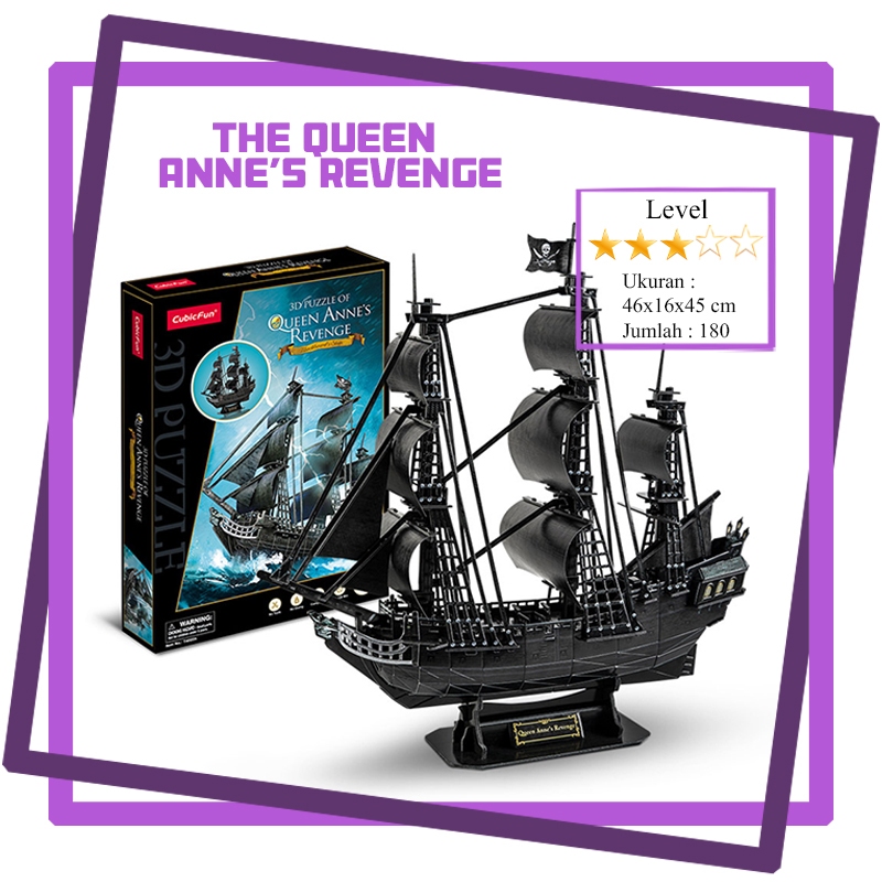 3D Puzzle kapal dan bangunan  Puzzle 3D Miniatur Koleksi Model Pajangan