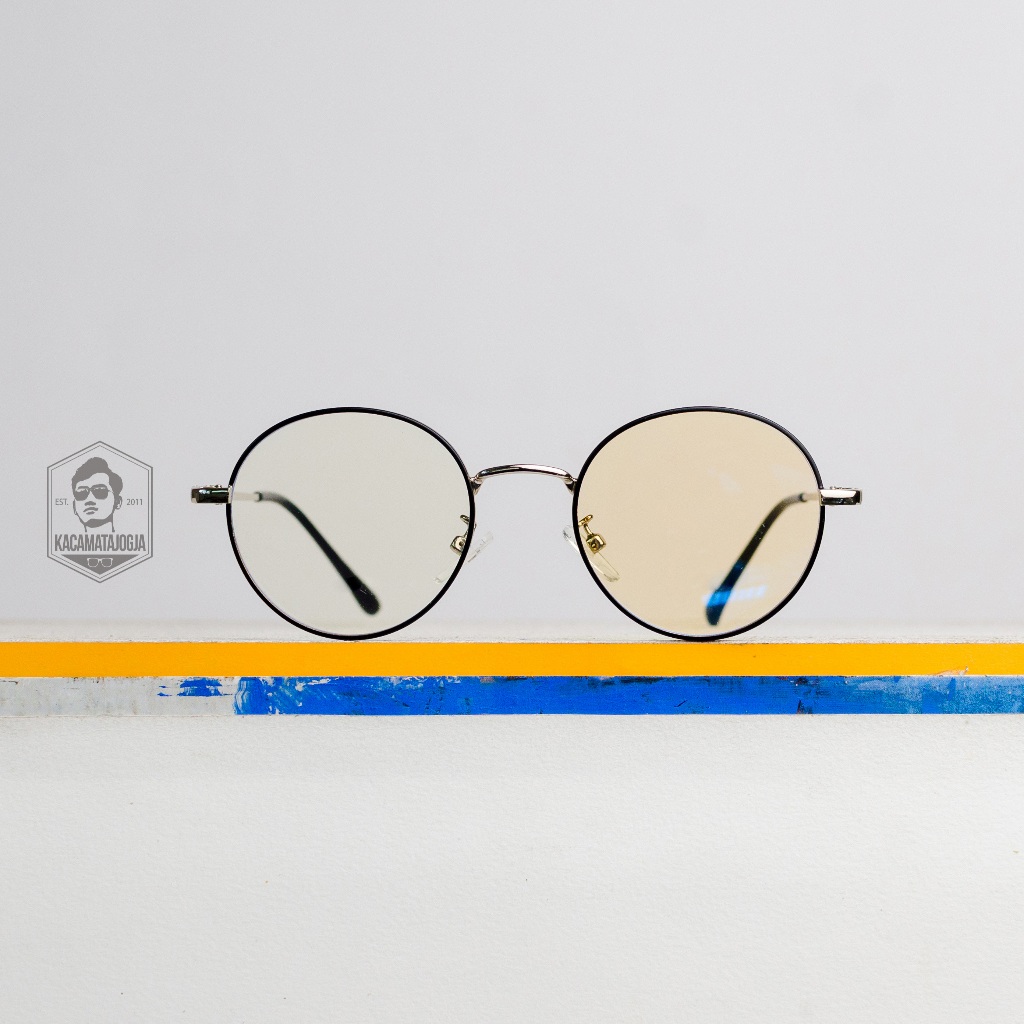 Kacamata Jogja - Kacamata Frame Bulat Full Besi Cocok Wajah Kecil - DIRANDRA 01