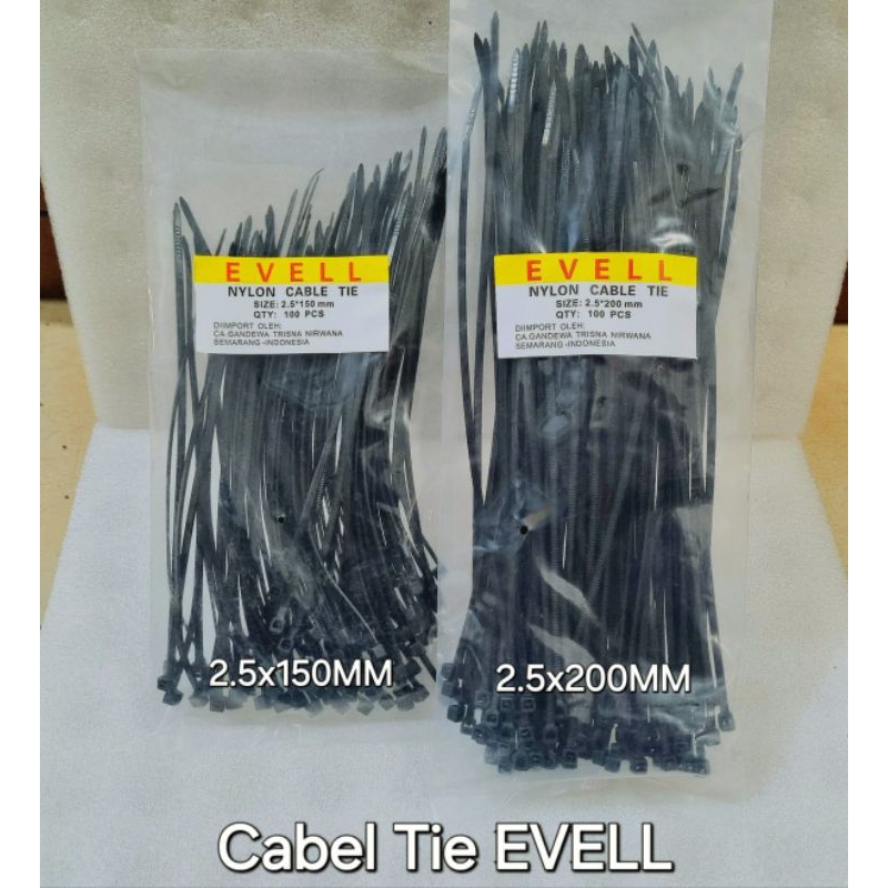 

Nylon kabel Tie 150 CM 200CM Hitam Evel