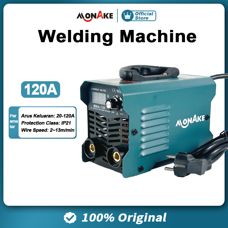 MONAKE Alat Jerman Mesin Las Inverter Welding mesin las listrik 450 watt MMA 120A IGBT 450 watt mini
