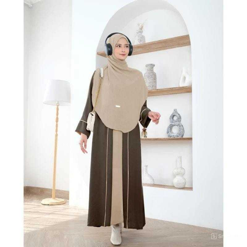 fashion muslim / abaya muslim wanita / GAMIS TURKEY KOMBINASI / set hijab oval / crincel airflow fre
