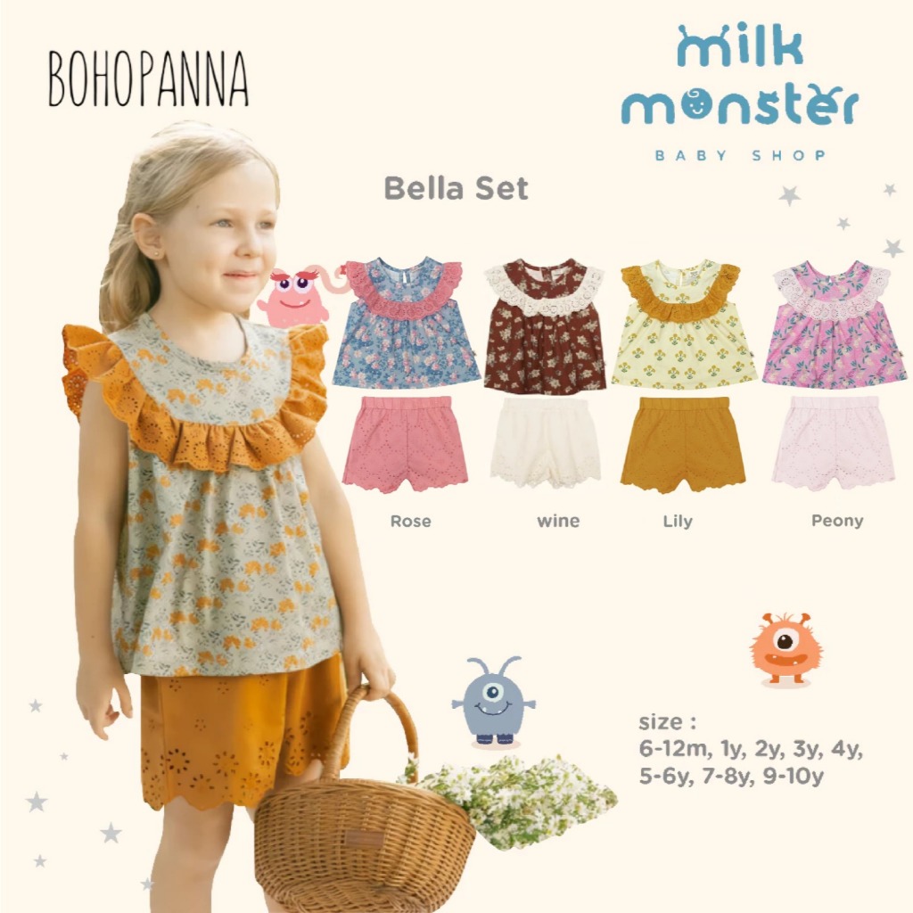 Bohopanna Bella Set / Setelan Anak Perempuan