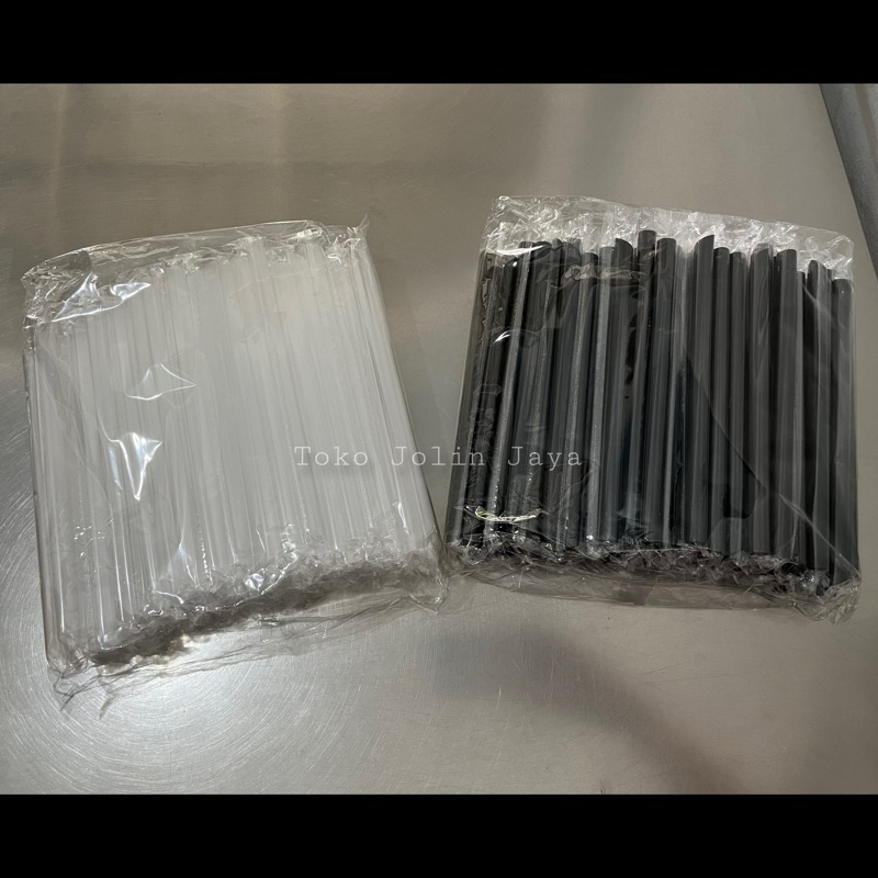 1 bks isi 100 sedotan boba steril / pipet boba steril 12mm