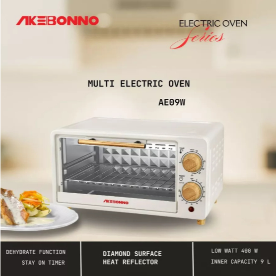 AKEBONNO MULTI ELECTRIC OVEN UKURAN 9 LITER / OVEN LISTRIK LOW WATT