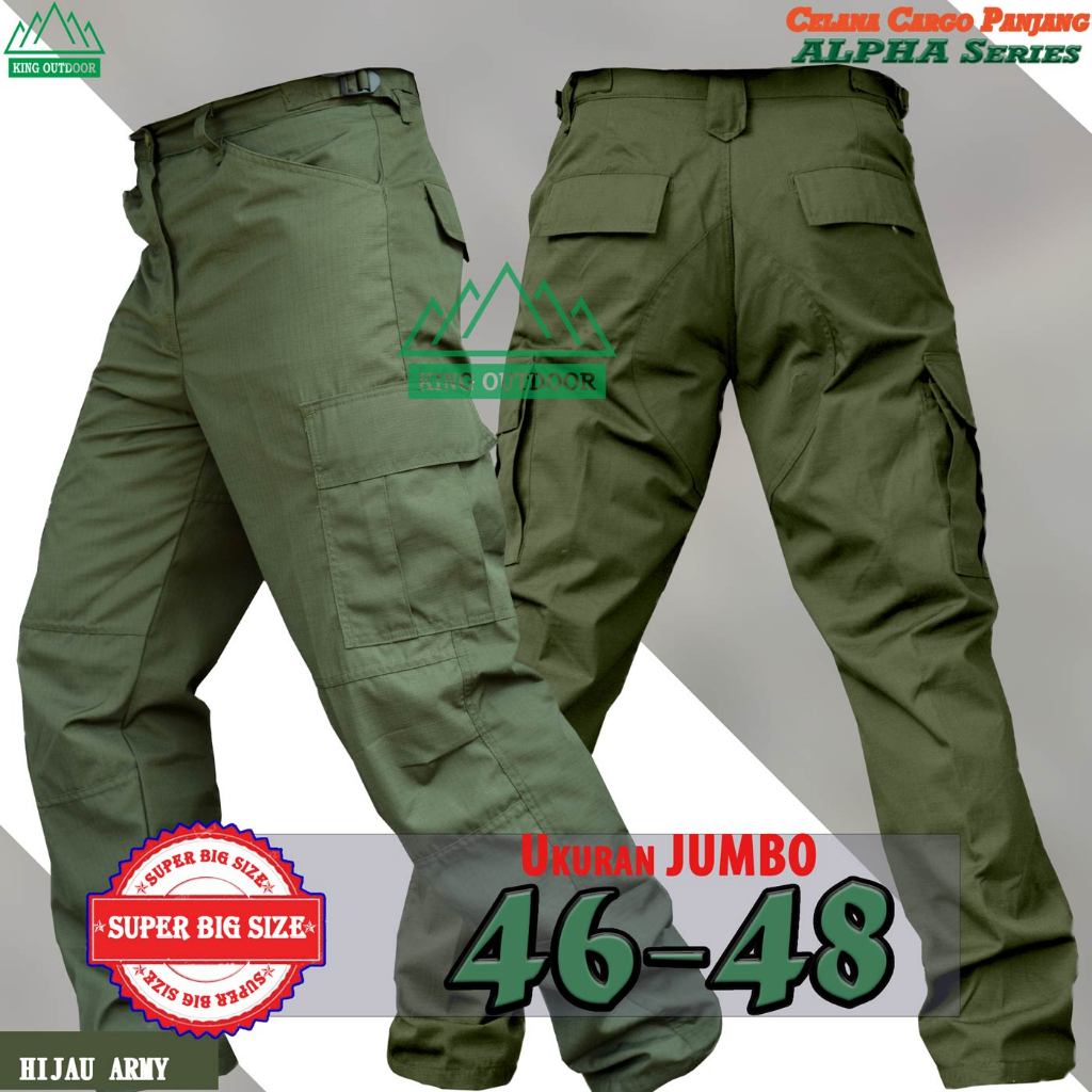 Celana PDL Panjang Size Jumbo (46-48) Warna Hijau Army – Celana Security/Polisi/Lapangan