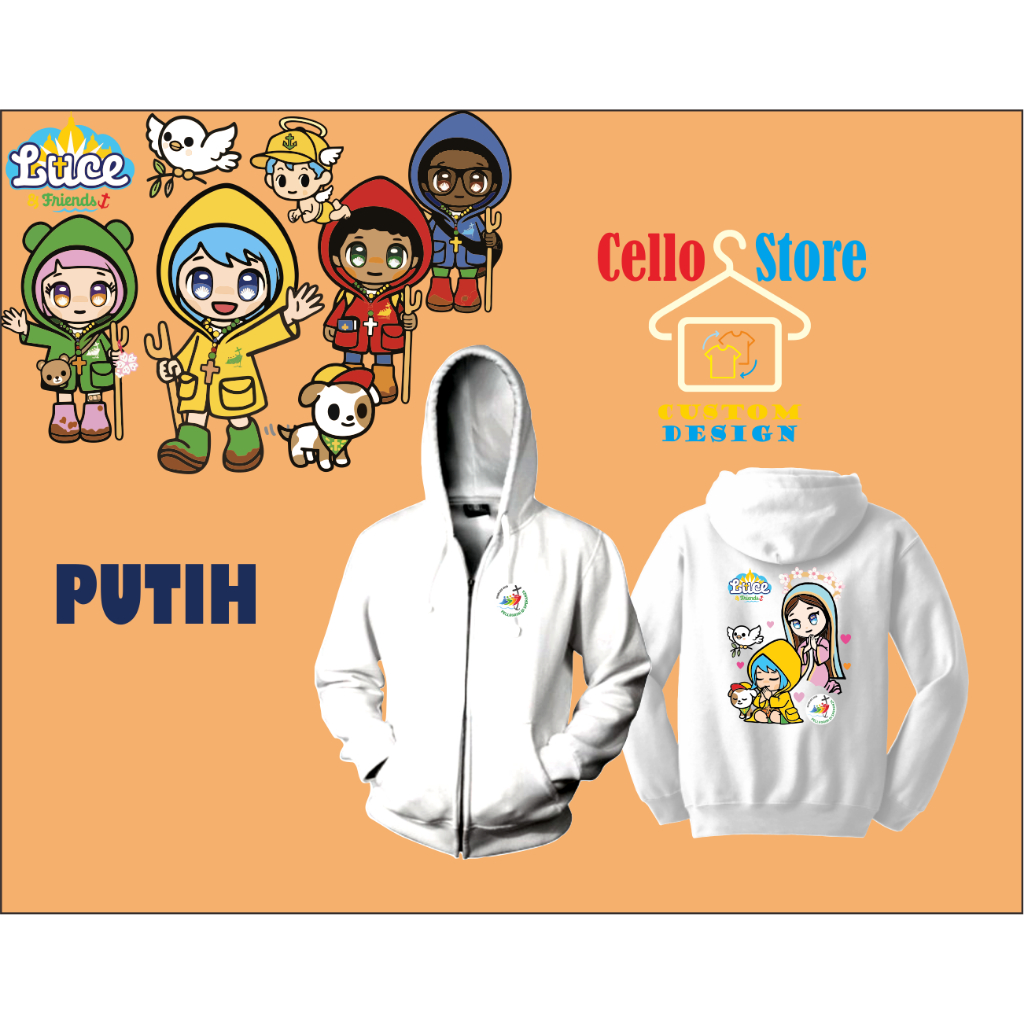 Jaket Hodie Zipper Luce and Friends type 1